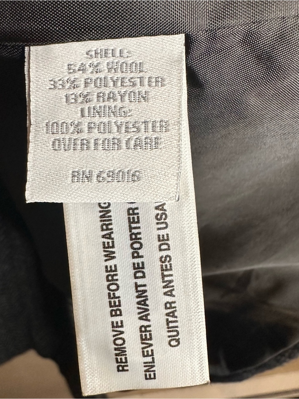 Relativity Black/Charcoal Herringbone Double Breasted Coat - Picture 5 of 7